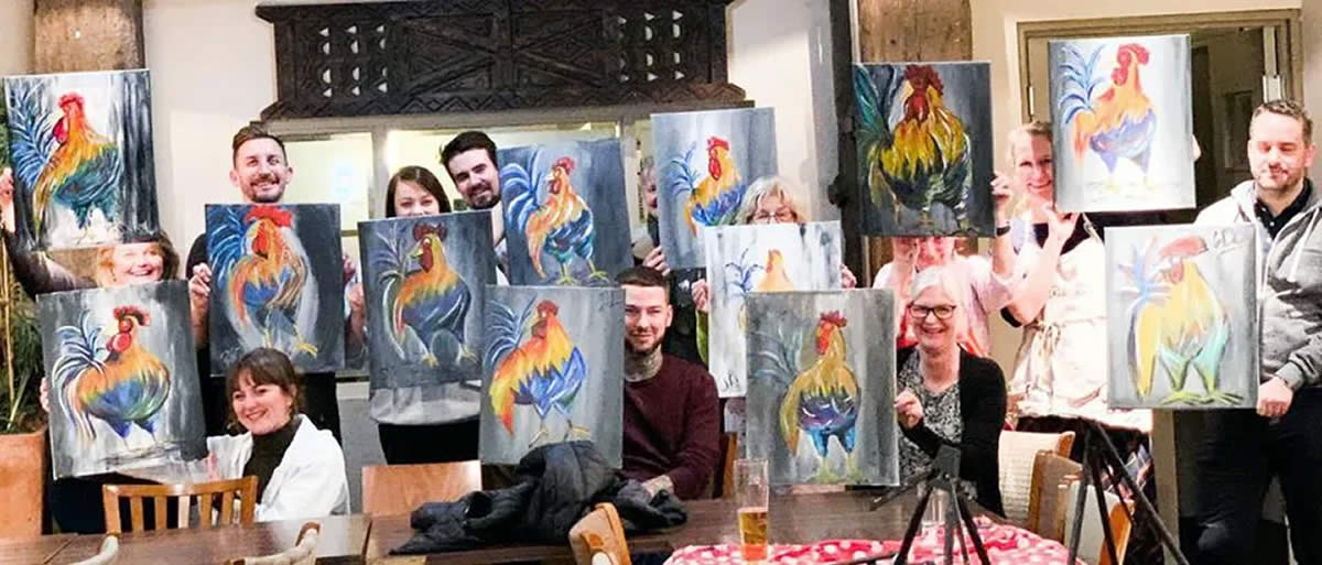 corporate painting event