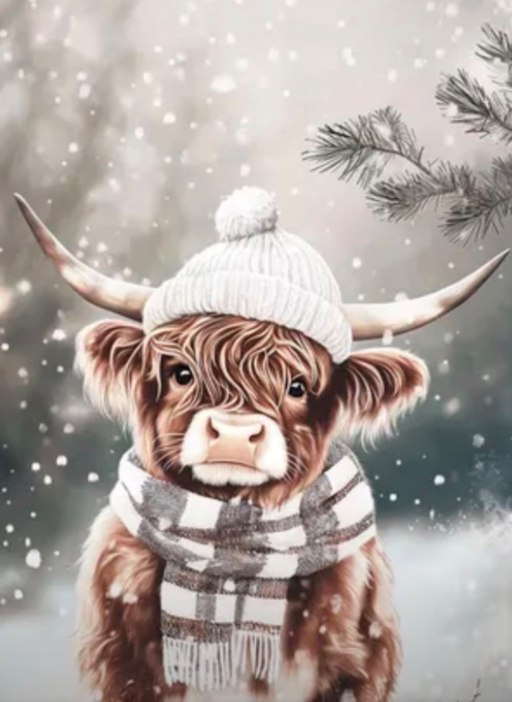 Cuddly Christmas Calf